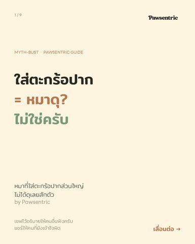 ใส่ตะกร้อปาก = หมาดุ? ไม่ใช่ครับ