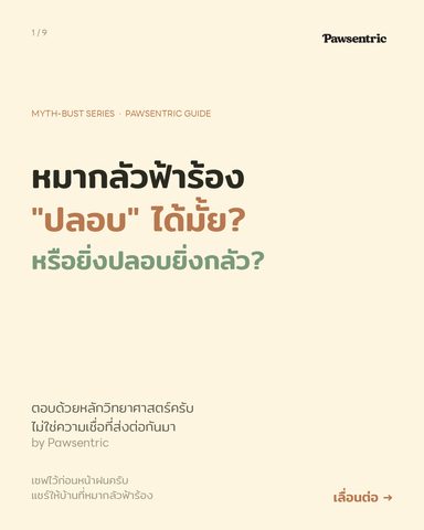 หมากลัวฟ้าร้อง — ปลอบได้ไหม หรือยิ่งปลอบยิ่งกลัว